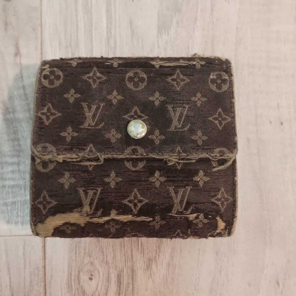 LOUIS VUITTON Monogram Mini Run Portefeiulle Elise  Tri-fold wallet - Picture 2 of 13